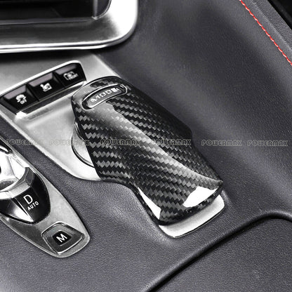 Dry Carbon Fiber Center Console Control Knob Cover Trim for 2020+ Chevrolet Corvette C8 Stingray Z51 Z06