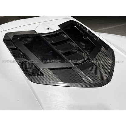 ZR1 Style Dry Carbon Fiber Rear Window Cover Louver Trim for 2020+ Chevrolet Corvette C8 Stingray Z51 Z06 Coupe