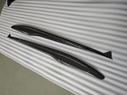 DRY CARBON FIBER Side Skirts For 23-Up Corvette C8 Z06 Factory Panel Extensions