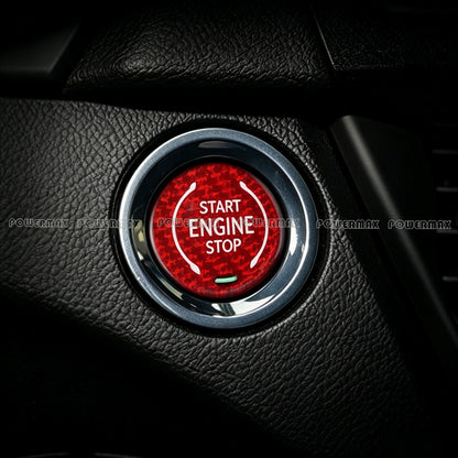 Carbon Fiber Engine Start Stop Button Cover Trim for 2020+ Chevrolet Corvette C8 Stingray Z51 Z06 Coupe Convertible