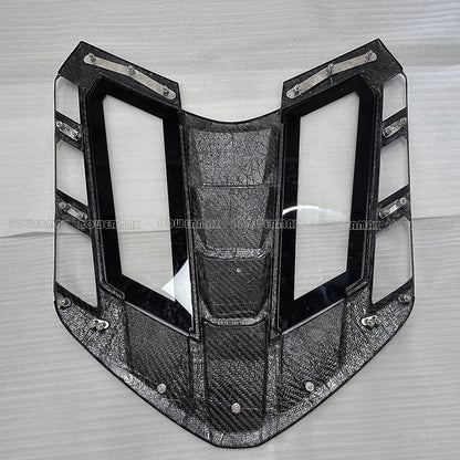 ZR1 Style Dry Carbon Fiber Rear Window Cover Louver Trim for 2020+ Chevrolet Corvette C8 Stingray Z51 Z06 Coupe