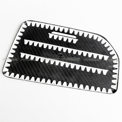 Dry Carbon Fiber Cup Holder Cover Panel Trim for 2020+ Chevrolet Corvette C8 Stingray Z51 Z06 Coupe Convertible