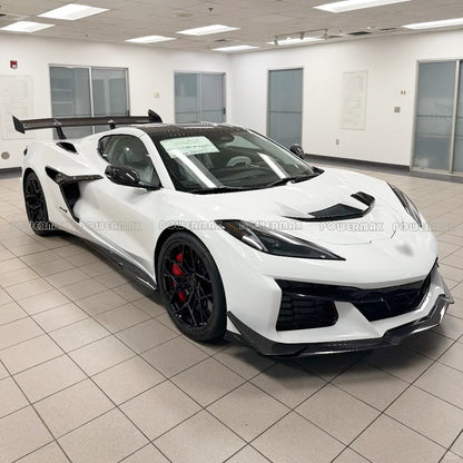 For 2020+ Chevrolet Corvette C8 Z06 E-Ray ZR1 ZR1 Style Dry Carbon Fiber Front Engine Hood Bonnet