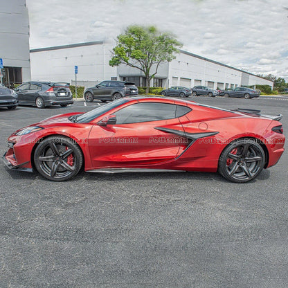 Dry Carbon Fiber Stick-On Side Door Handle Covers Trim For Chevrolet Corvette C8 Z06