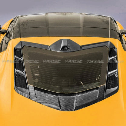 Dry Carbon Fiber Roof Camera Cover Trim for 2020+ Chevrolet Corvette C8 Stingray Z51 Z06 Coupe (2LT 3LT)