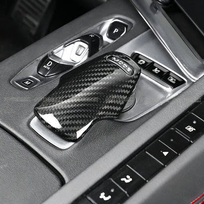 Dry Carbon Fiber Center Console Control Knob Cover Trim for 2020+ Chevrolet Corvette C8 Stingray Z51 Z06