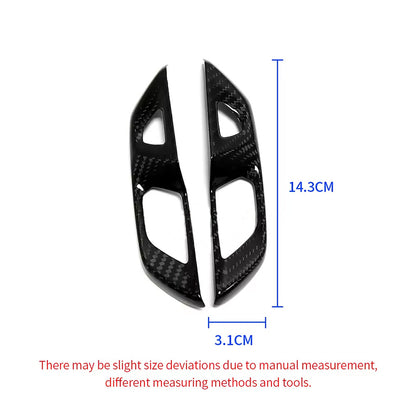 Dry Carbon Fiber Door Lock Switch Button Cover Trims for 2020+ Chevrolet Corvette C8 Stingray Z51 Z06 Coupe (Pair)
