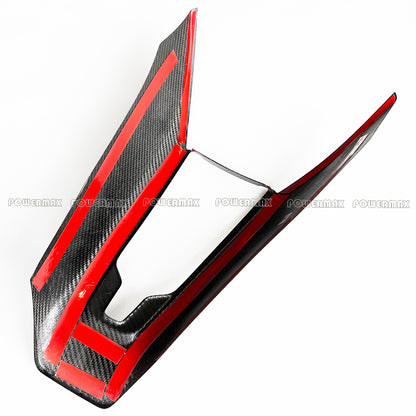 Dry Carbon Fiber Rear Waterfall Wireless Charging Panel Frame Trim for 2020+ Chevrolet Corvette C8 Stingray Z51 Z06 Coupe