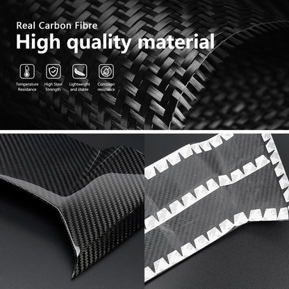 Dry Carbon Fiber Rear Waterfall Wireless Charger Upper Cover Trim for 2020+ Chevrolet Corvette C8 Stingray Z51 Z06 Coupe