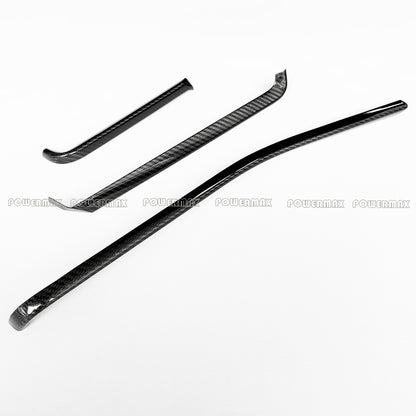 Dry Carbon Fiber Dashboard Accent Trim Strip Cover for 2020+ Chevrolet Corvette C8 Stingray Z51 Z06 Coupe Convertible