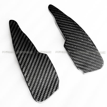 Dry Carbon Fiber Steering Wheel Paddle Shifter Extensions for 2020+ Chevrolet Corvette C8 Stingray Z51 Z06 (Pair)