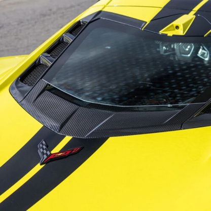 Dry Carbon Fiber Rear Vent Window Lower Trim Cover for 2020+ Chevrolet Corvette C8 Stingray Z51 Z06 Coupe