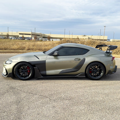 Wet Carbon Fiber Ad V2 Style Side Skirts And Fenders For GR Supra A90/A91