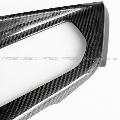 Dry Carbon Fiber Center Console Panel Trim Cover for 2020+ Chevrolet Corvette C8 Stingray Z51 Z06 Coupe Convertible