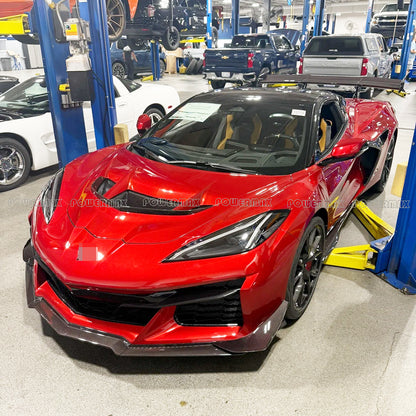 For 2020+ Chevrolet Corvette C8 Z06 E-Ray ZR1 ZR1 Style Dry Carbon Fiber Front Engine Hood Bonnet