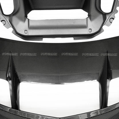 For 2020+ Chevrolet Corvette C8 Z06 E-Ray ZR1 ZR1 Style Dry Carbon Fiber Front Engine Hood Bonnet