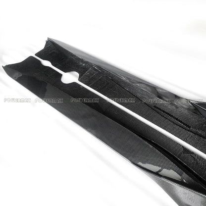 AD Style Dry Carbon Fiber Side Skirts Rocker Panel Extensions for 2020+ Chevrolet Corvette C8 Stingray Z51
