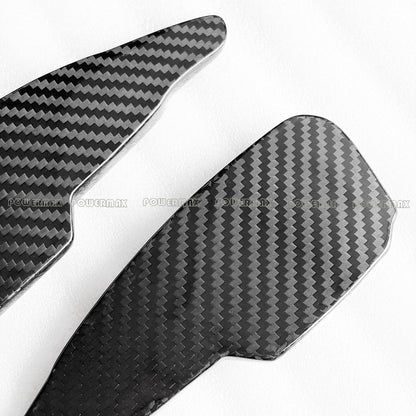 Dry Carbon Fiber Steering Wheel Paddle Shifter Extensions for 2020+ Chevrolet Corvette C8 Stingray Z51 Z06 (Pair)