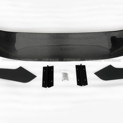 Real Carbon Fiber ZR1 ZTK Style Rear High Wing Spoiler With Brackets For Chevrolet Corvette C8 2020+