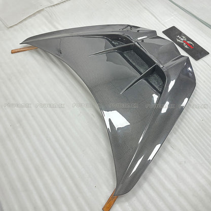 For Chevrolet Corvette C8 Stingray Z06 E-Ray ZR1 Style Double-Sided Carbon Fiber Front Engine Hood Bonnet