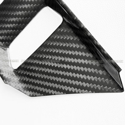 Dry Carbon Fiber Multimedia Screen Panel Trim Cover for 2020+ Chevrolet Corvette C8 Stingray Z51 Z06 Coupe Convertible